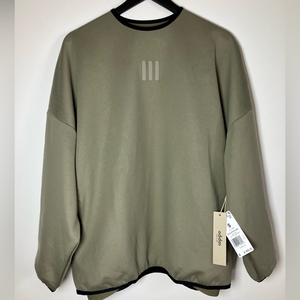 ADIDAS x FEAR OF GOD [NWT] Men’s SUEDE FLEECE CREWNECK SWEATSHIRT in SIZE SMALL